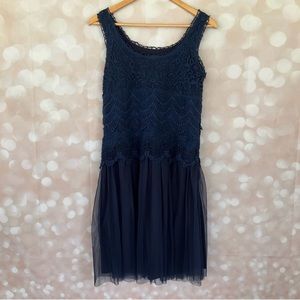 The Pyramid Collection Navy Blue Dress